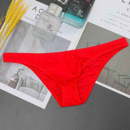 Ultra-Thin Transparent Men's Briefs - Comfortable Ice Silk Low Waist Style