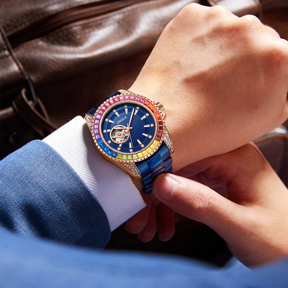 Buy Center Men's Automatic Mechanical Watch - Solid Steel Belt, 30m Waterproof - Buy Center