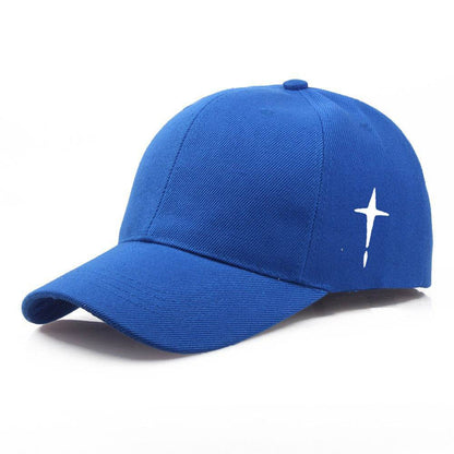 Stylish Men's Adjustable Baseball Cap - Trendy 3D Cotton Cross Print - Buy Center