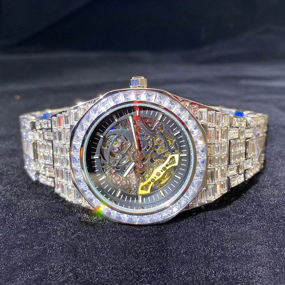Hip Hop Luminous Hollow Mechanical Watch - 30M Waterproof & Swiss Movement - Buy Center