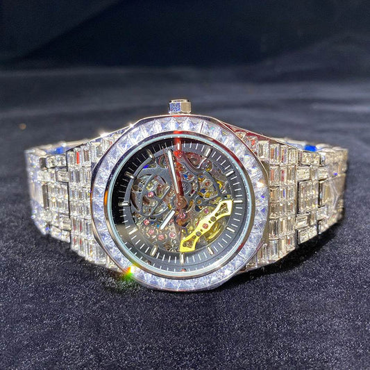 Hip Hop Luminous Hollow Mechanical Watch - 30M Waterproof & Swiss Movement - Buy Center