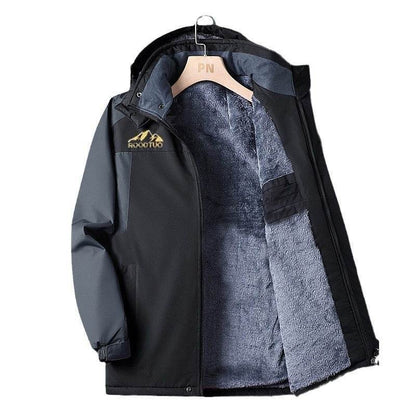 Men's Thick Velvet Waterproof Jacket - Windproof Outdoor Parka 2025 - Buy Center