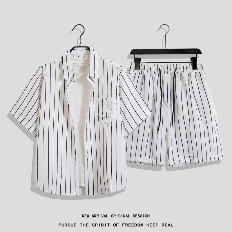Hong Kong Style Retro Printed Shirt - Men's Short Sleeve Summer Top - Buy Center