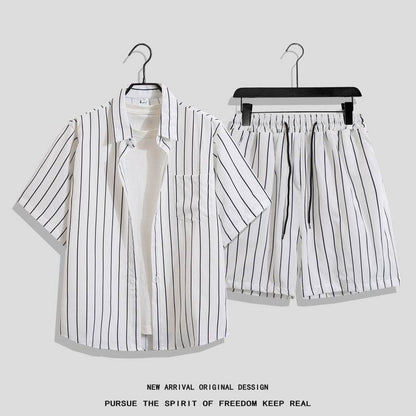 Hong Kong Style Retro Printed Shirt - Men's Short Sleeve Summer Top - Buy Center