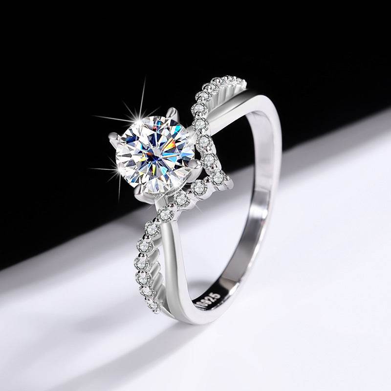 S925 Sterling Silver Heart Shape Adjustable Ring - Elegant Women's Jewelry - Buy Center