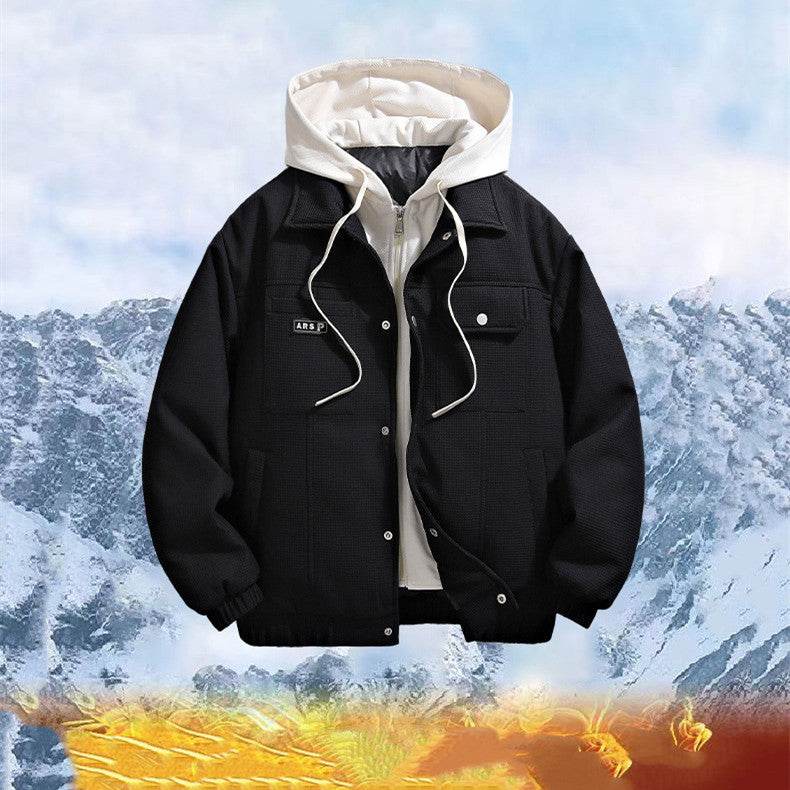 Retro White Duck Down Waffle Jacket - Stylish Parka for Winter Comfort - Buy Center