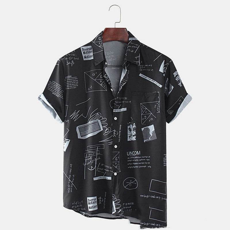 New Hawaiian Men's Short Sleeve Cardigan - Stylish Floral Print Cotton - Buy Center