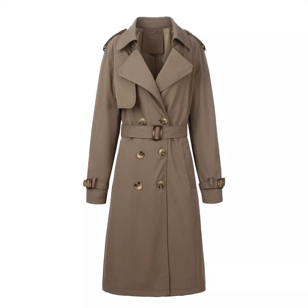 Women’s Waterproof Windbreaker Trench - Double-Breasted Style & Trendy Look - Buy Center