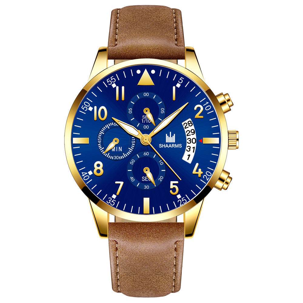 BuyCenter Men's Casual Quartz Watch - Stylish Rose Gold & Imitation Leather - Buy Center