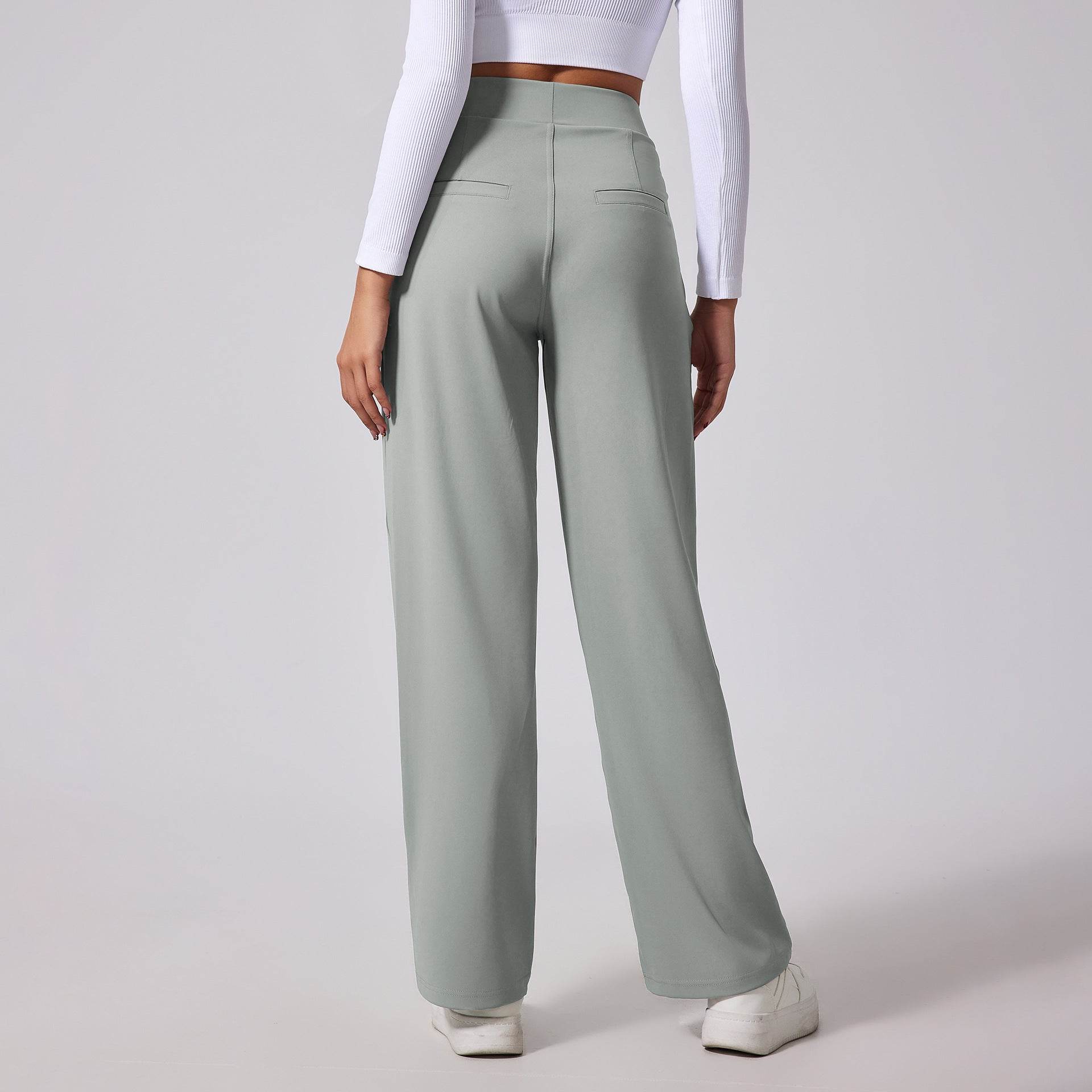 Ladies Wide Leg Pants - Casual Dungarees in Black, Gray & Brown - Buy Center