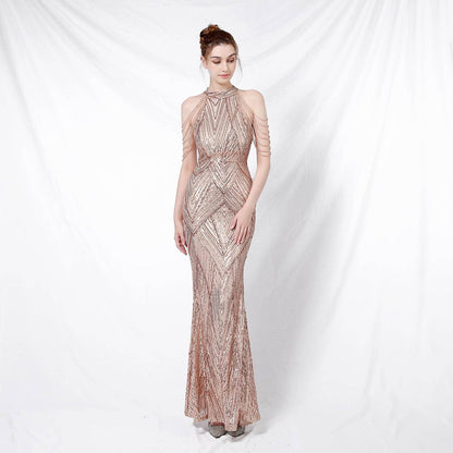 Buycenter Backless Evening Dress - Sequined Party Dress for Women - Buy Center