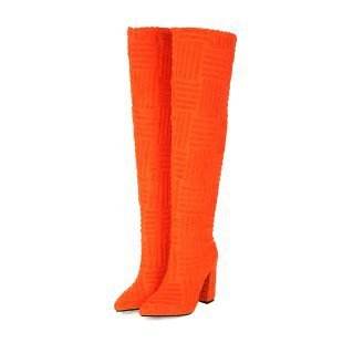 Plus Size Sexy Pointed Toe Thermal Boots - Stiletto Heels for Chic Style - Buy Center