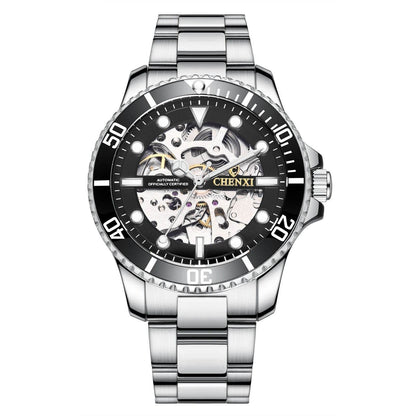 Buycenter Waterproof Men's Mechanical Watch - Stylish Gold and Black Design - Buy Center