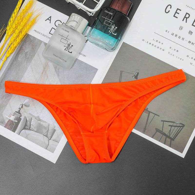 Ultra-Thin Transparent Men's Briefs - Comfortable Ice Silk Low Waist Style