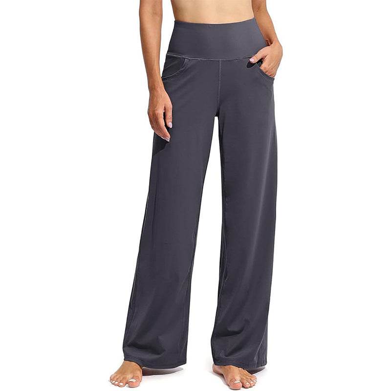 High Waist Straight Yoga Pants – Stylish & Comfortable for Workouts - Buy Center