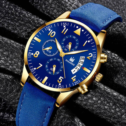 BuyCenter Men's Casual Quartz Watch - Stylish Rose Gold & Imitation Leather - Buy Center