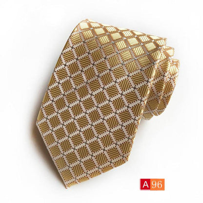 Buycenter Men's Jacquard Tie - Classic Black Stylish Formal Accessory - Buy Center
