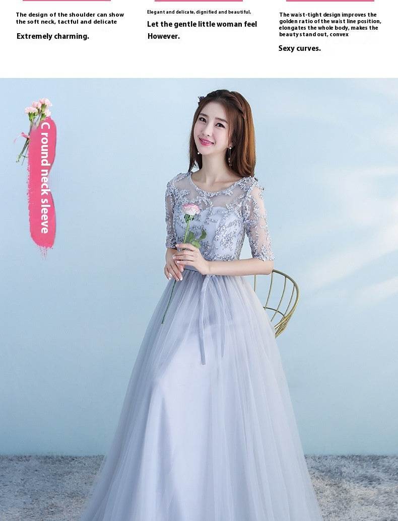 Elegant Long Blue Bridesmaid Dress - Customizable Styles & Sizes Available - Buy Center