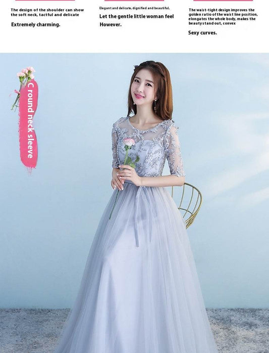 Elegant Long Blue Bridesmaid Dress - Customizable Styles & Sizes Available - Buy Center