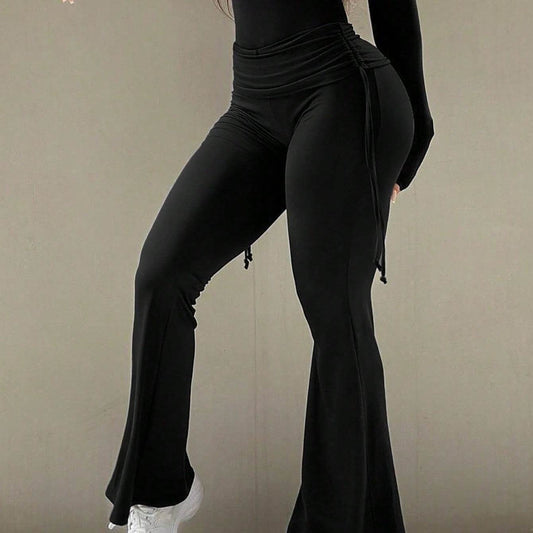 Buycenter Women's Flared Pants - Casual Slimming Style, High Waist - Buy Center