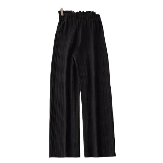 Women's Solid Color Wide Leg Pants - Trendy Belted Style for Every Occasion - Buy Center