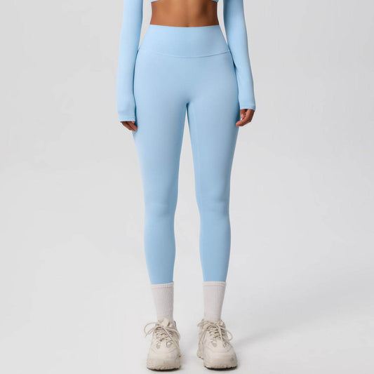 High Waist Nude Feel Leggings - Skin-Friendly Sports Tights for Fitness - Buy Center