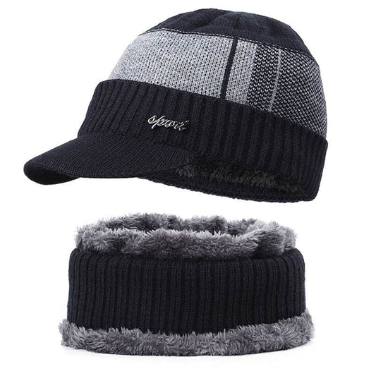 Plus Velvet Bib Hat for Men - Stylish Beret for Autumn & Winter Looks - Buy Center