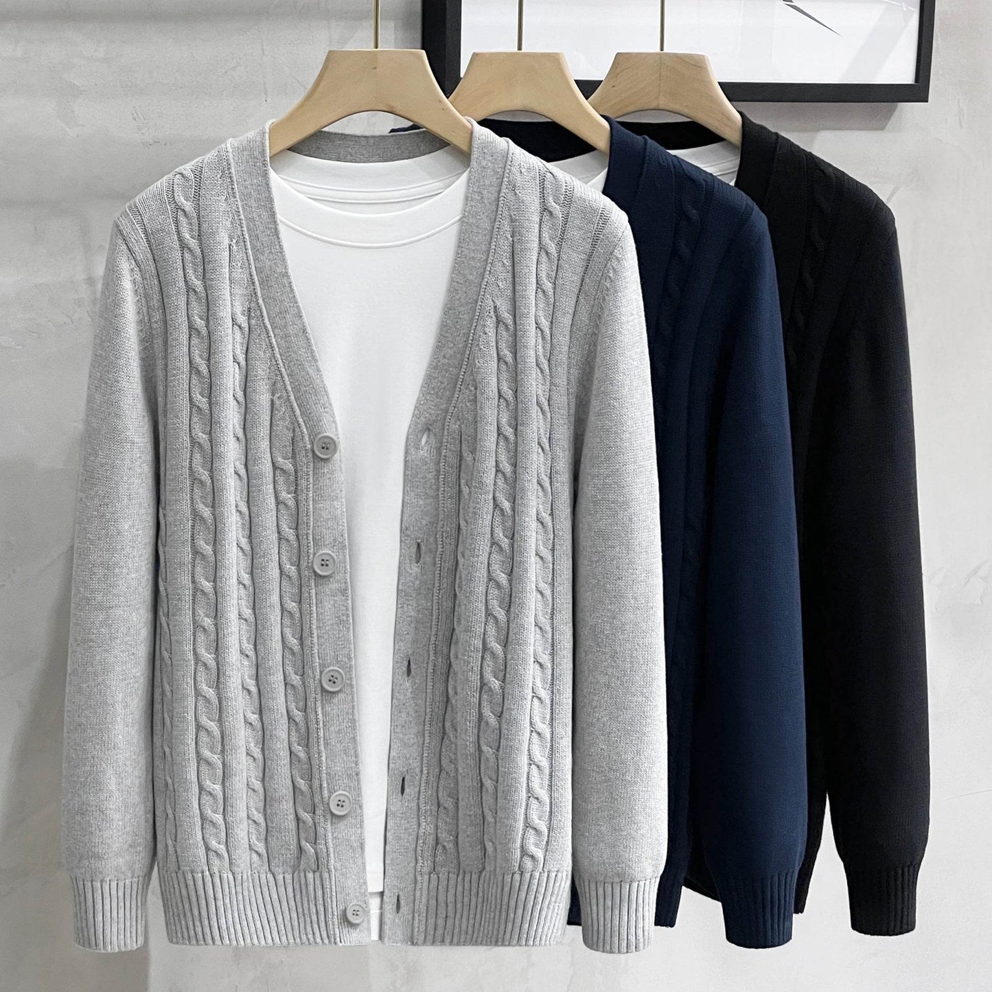 Buycenter Men's Knitted Cardigan - Stylish Autumn & Winter Casual Jacket - Buy Center
