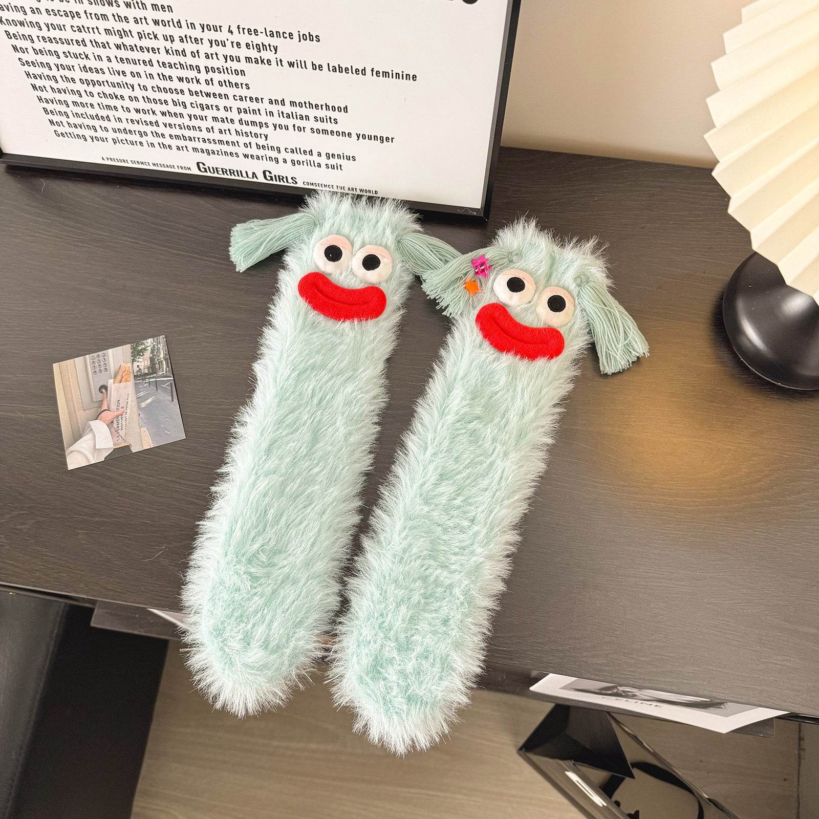 Funny Plush Thermal Mid-Calf Socks for Women - Cozy & Stylish Designs - Buy Center